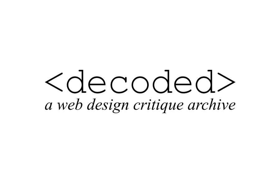 DECODED: A Web Design Critique