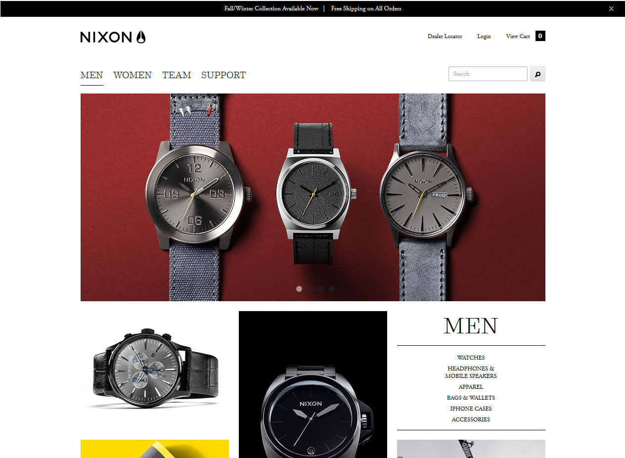 nixon.com Screenshot