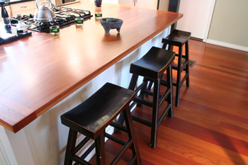 Cherry Kitche Floors and Countertop